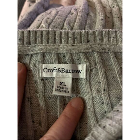 Croft & Barrow‎ XL gray pullover sweater - Picture 2 of 3